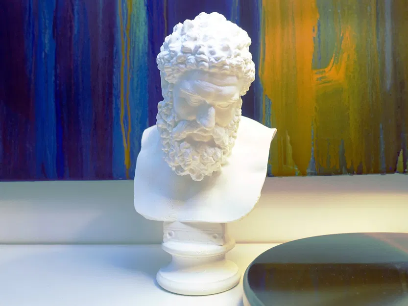 Tượng bán thân Hercules Farnese bằng đá cẩm thạch - Image 4