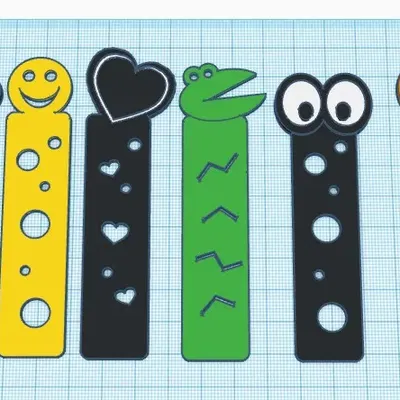 Dấu trang đơn giản in được: Mèo, Bí ngô và Biểu tượng OO