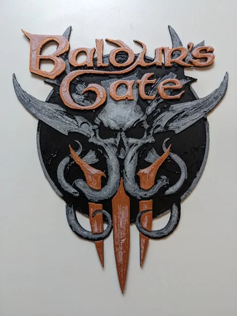 Biểu tượng Baldur's Gate 3 với kỹ thuật vẽ filament - Image 1