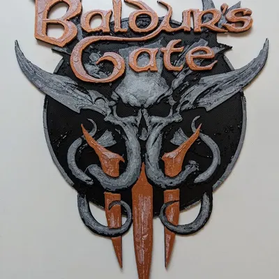 Biểu tượng Baldur's Gate 3 với kỹ thuật vẽ filament