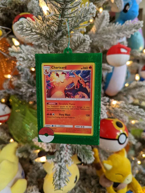 Đồ trang trí cây thông Noel hình thẻ Pokemon - Image 1