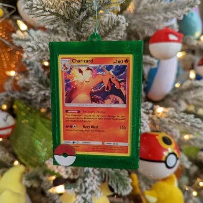 Đồ trang trí cây thông Noel hình thẻ Pokemon