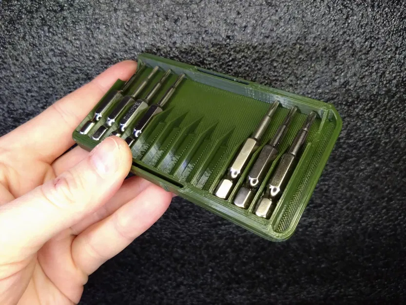 Hộp đựng bit tua vít 50 mm cho 12 đầu nối ¼ inch - Image 3