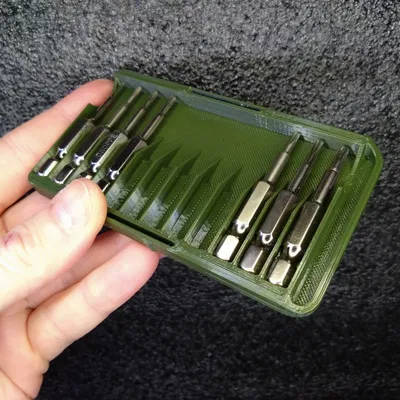 Hộp đựng bit tua vít 50 mm cho 12 đầu nối ¼ inch