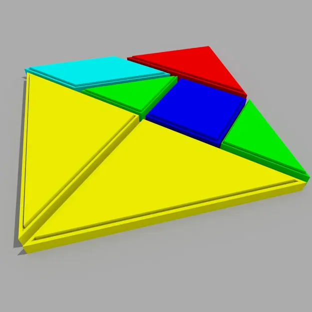 Tangram 3D in từ nguyên bản với các mảnh ghép thú vị - Image 1