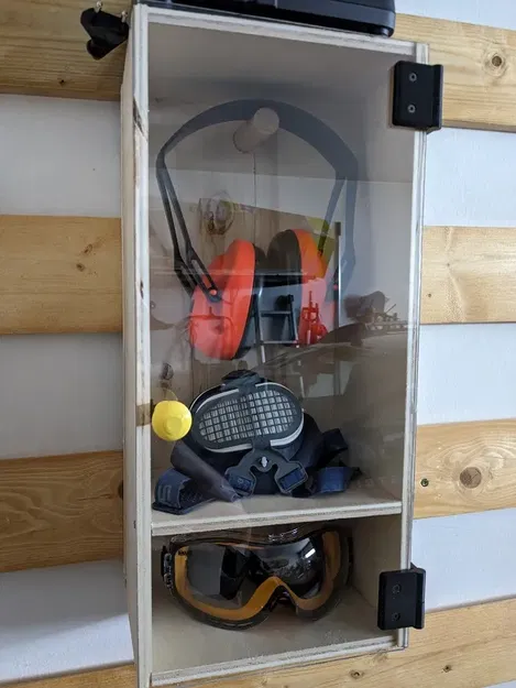 Bản lề cửa với núm và giá đỡ từ tính - Image 1