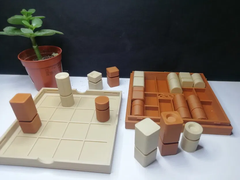 Trò chơi board game Quarto in được với hộp lưu trữ - Image 2