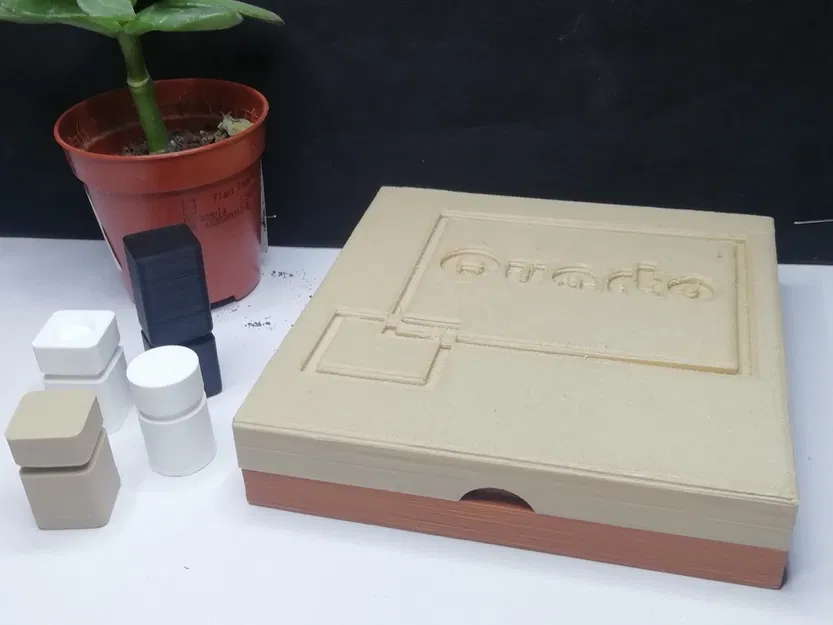 Trò chơi board game Quarto in được với hộp lưu trữ - Image 3