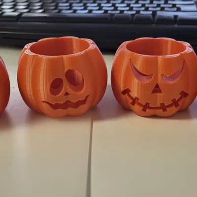 Giá đỡ nến hình bí ngô cho mùa thu và Halloween
