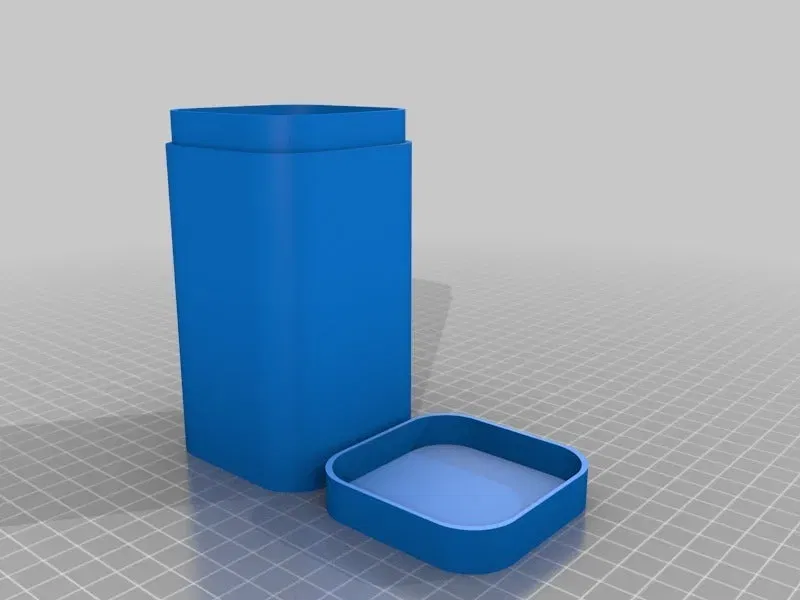 Thùng hình chữ nhật tròn có nắp để đựng đồ dùng trong nhà - Image 1