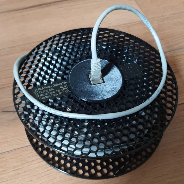 Cuộn cáp Ethernet từ cuộn filament Prusament 1Kg còn lại - Image 1