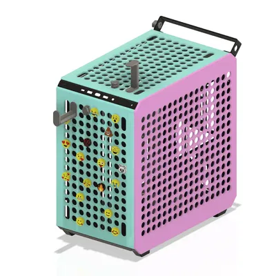 Biểu tượng Emoji tùy chỉnh cho thùng máy Coolermaster QUBE 500