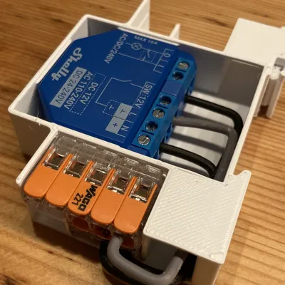 Giá đỡ DIN cho Shelly Plus 1 với khe cắm WAGO