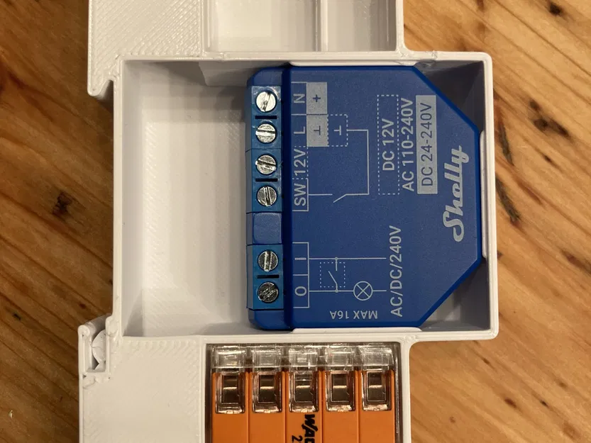 Giá đỡ DIN cho Shelly Plus 1 với khe cắm WAGO - Image 2