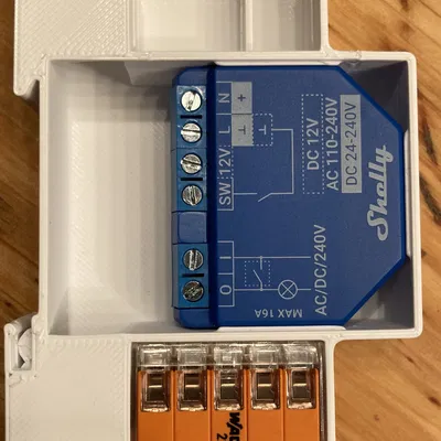 Giá đỡ DIN cho Shelly Plus 1 với khe cắm WAGO