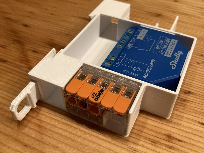 Giá đỡ DIN cho Shelly Plus 1 với khe cắm WAGO - Image 3