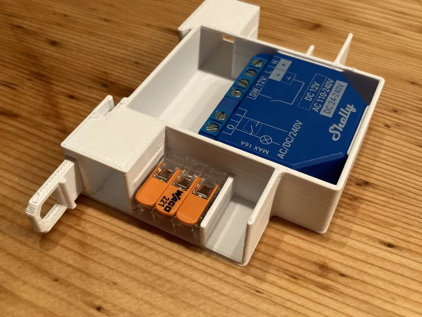 Giá đỡ DIN cho Shelly Plus 1 với khe cắm WAGO - Image 4