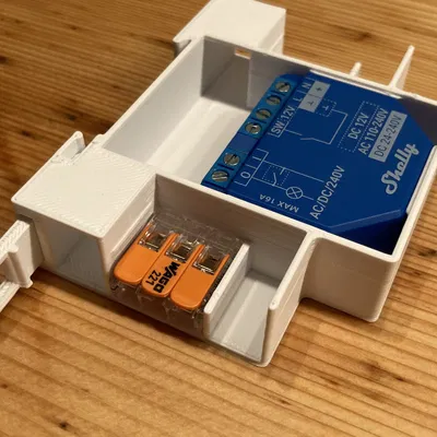 Giá đỡ DIN cho Shelly Plus 1 với khe cắm WAGO