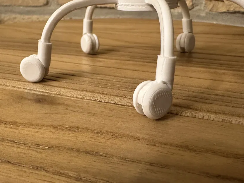 Ghế văn phòng Barbie cho búp bê, ghế xoay mini chân bánh xe - Image 3