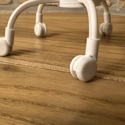 Ghế văn phòng Barbie cho búp bê, ghế xoay mini chân bánh xe