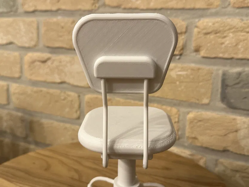 Ghế văn phòng Barbie cho búp bê, ghế xoay mini chân bánh xe - Image 5