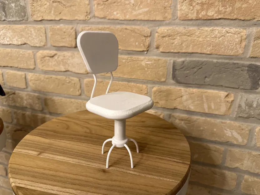 Ghế văn phòng Barbie cho búp bê, ghế xoay mini chân bánh xe - Image 7