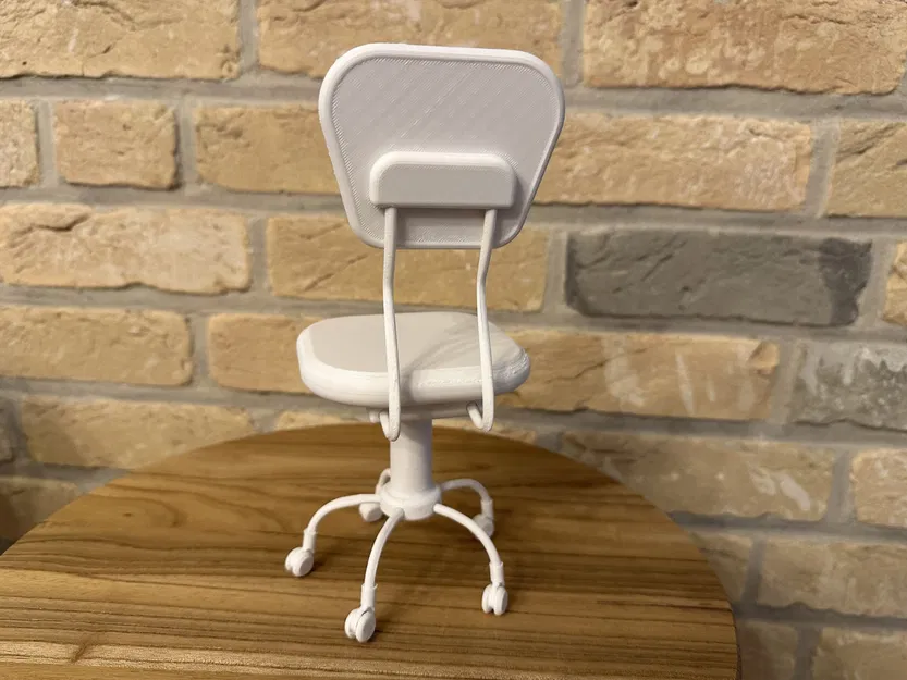 Ghế văn phòng Barbie cho búp bê, ghế xoay mini chân bánh xe - Image 11