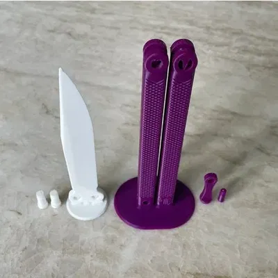 Con dao bướm/Đồ chơi Balisong (Không cần phần cứng) lưỡi tập luyện remix