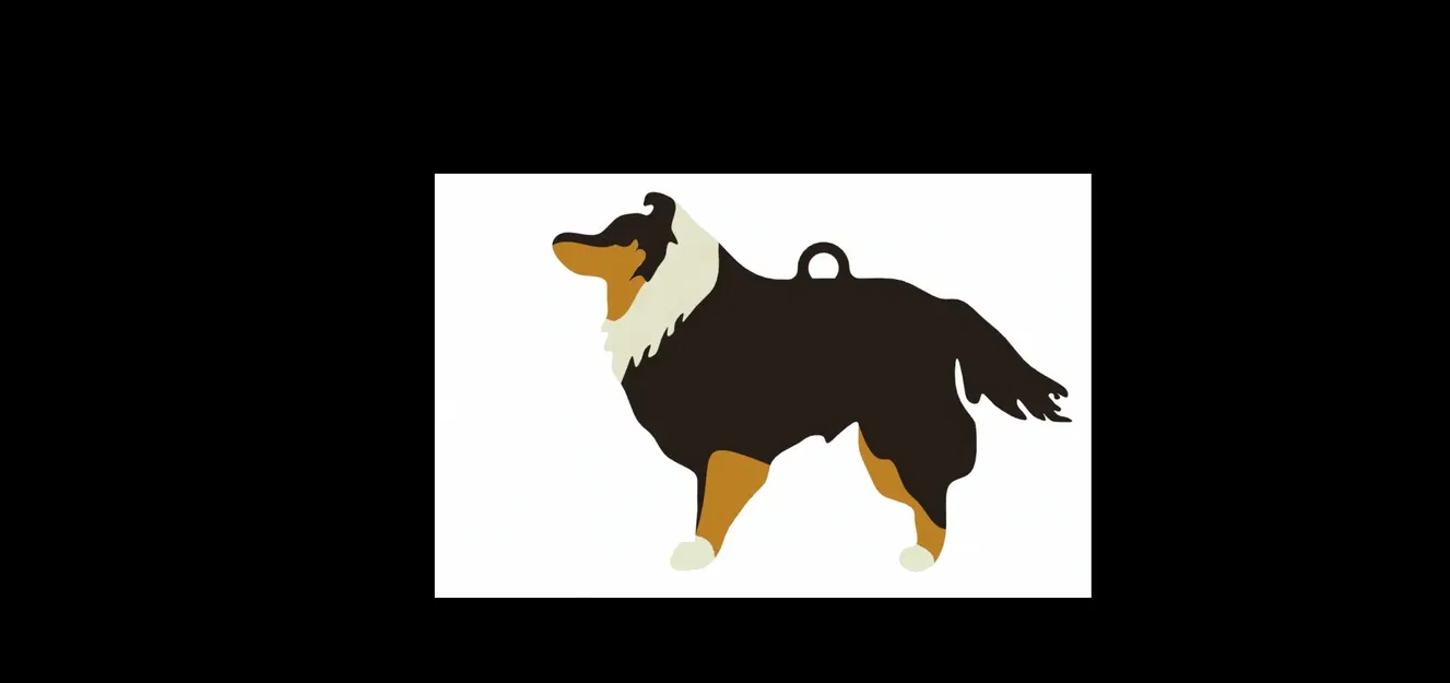 Thẻ chó Collie dễ thương - Image 1