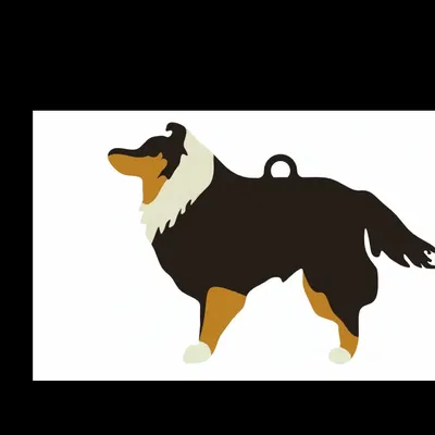 Thẻ chó Collie dễ thương