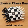 Bàn cờ vua hình cầu với nam châm 3mm - Thumbnail 1