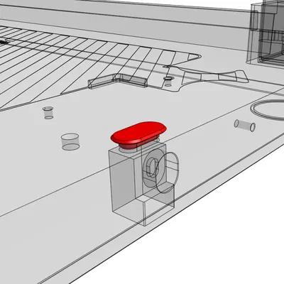 Nắp che lỗ dưới đế máy in P1P