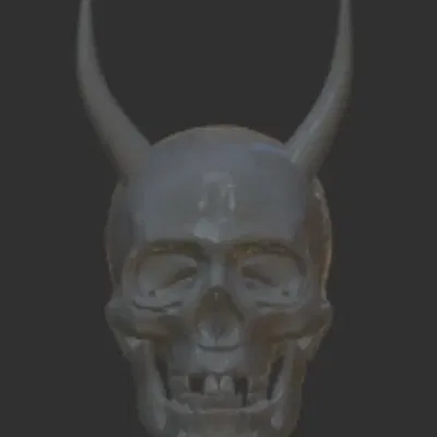 Đầu lâu ác quỷ trang trí cho bàn chơi game