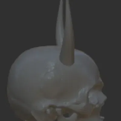 Đầu lâu ác quỷ trang trí cho bàn chơi game