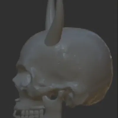 Đầu lâu ác quỷ trang trí cho bàn chơi game