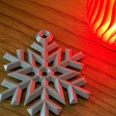 Trang trí hình bông tuyết với thiết kế cạnh vát