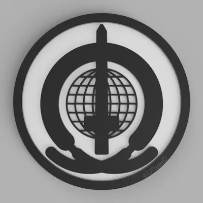 Biểu tượng S.W.O.R.D của Marvel với đế trang trí