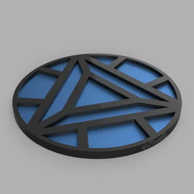Biểu tượng Arc Reactor của Iron Man trong bộ sưu tập Marvel Coasters