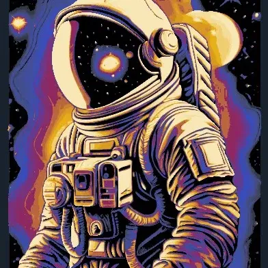 Phi hành gia HueForge nghệ thuật tạo ra bởi AI