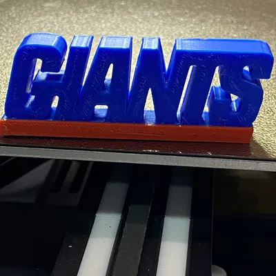 Giá đỡ biểu tượng NY Giants in 3D với hai màu sắc