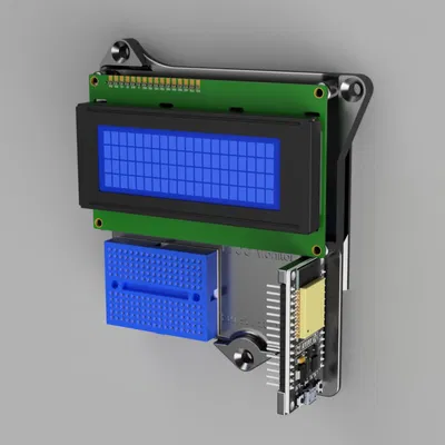 Giá đỡ tường cho màn hình LCD 4x12 và ESP32