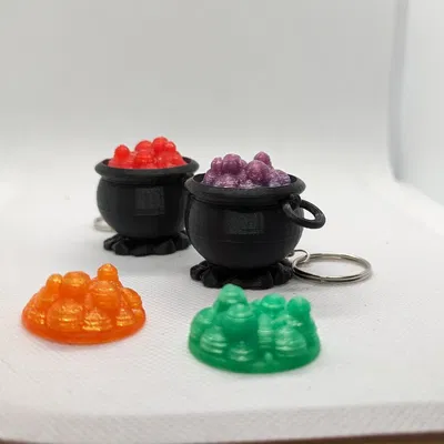 Móc chìa khóa nồi phép thuật cho lễ hội Halloween