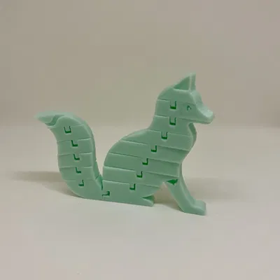 Mô hình đồ chơi cáo linh hoạt nhỏ gọn