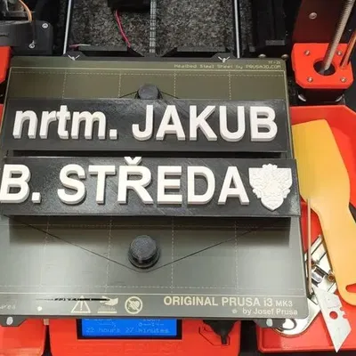 Bảng tên văn phòng với khoang ẩn