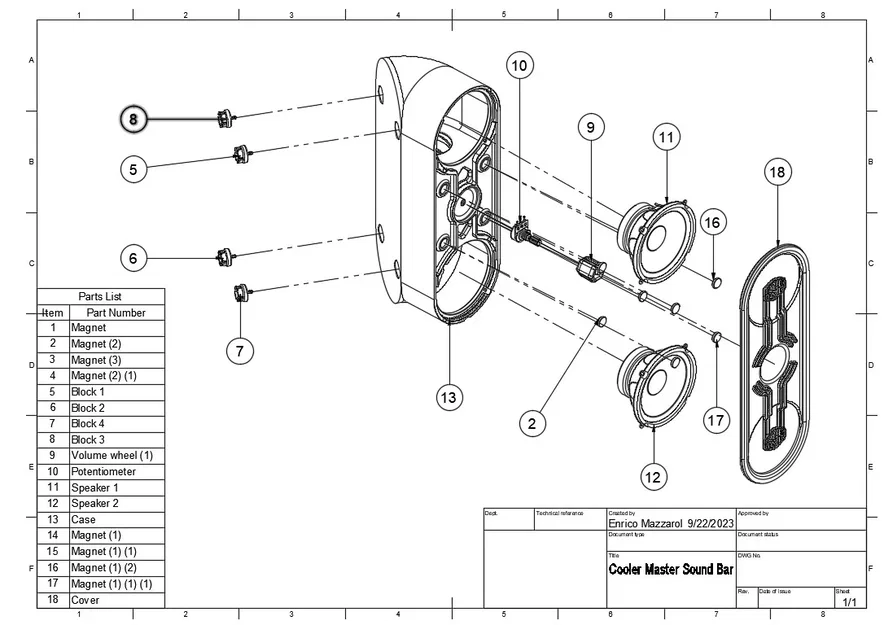 Bar âm thanh gắn trên thùng máy Cooler Master QUBE 500 - Image 4