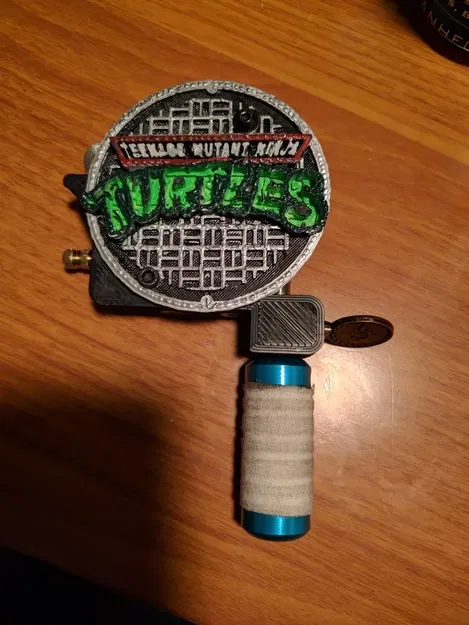 Nắp cống TMNT với logo cho khung máy xăm - Image 2