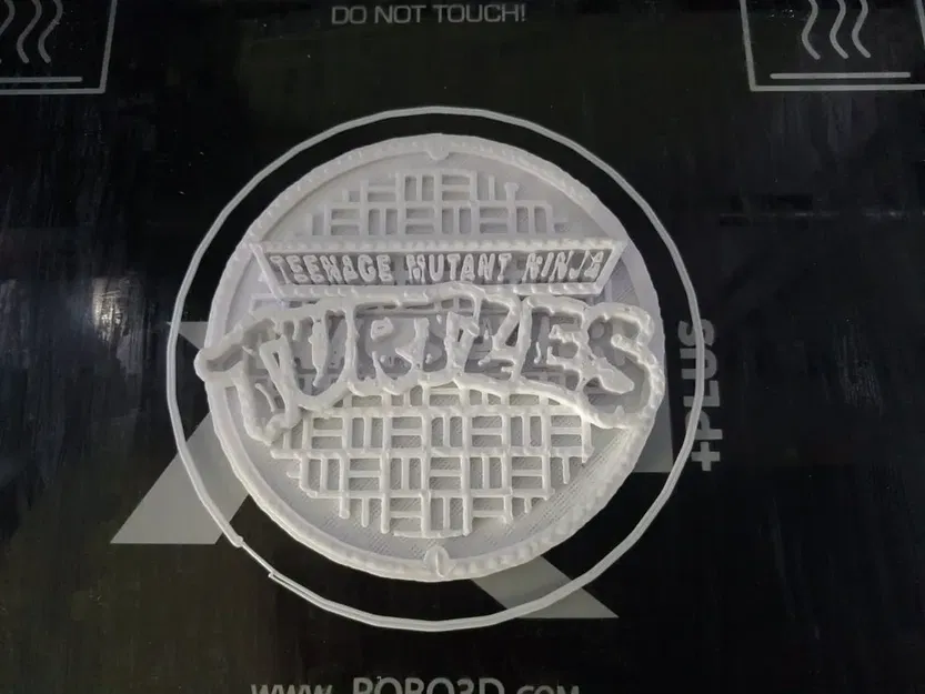 Nắp cống TMNT với logo cho khung máy xăm - Image 4