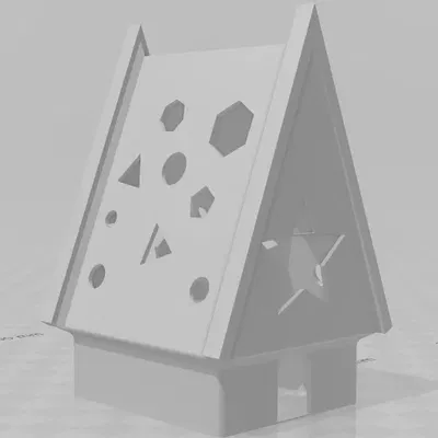 Nhà nhỏ cho nến với thiết kế đơn giản