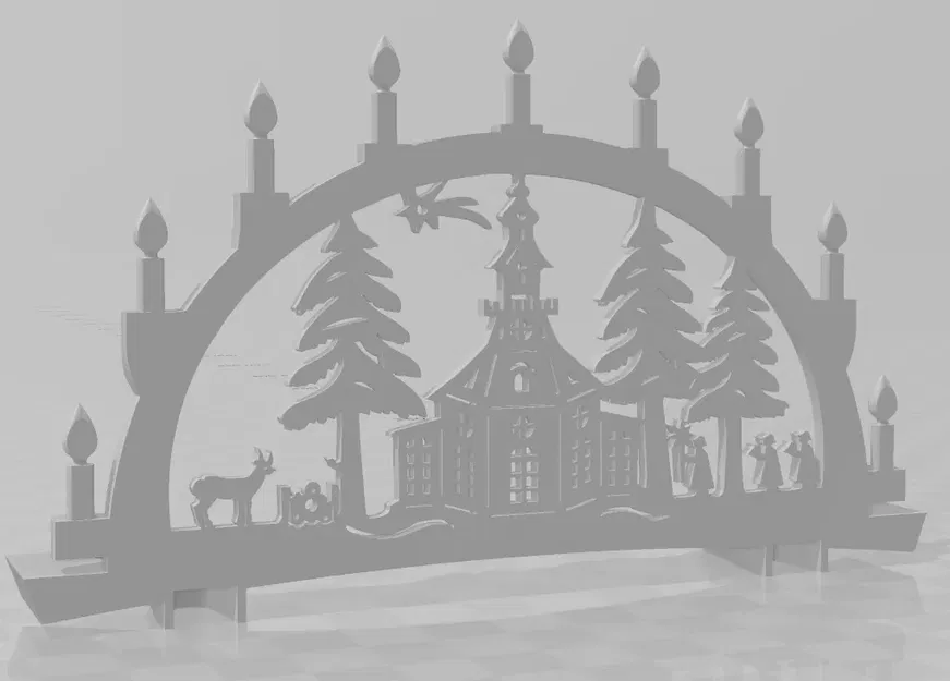 Giá đỡ Schwibbogen với hình ảnh Bergmann và Seiffen - Image 6