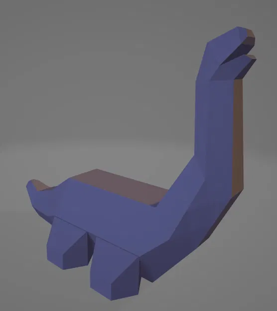 Khủng long brontosaurus mô hình đơn giản phong cách low poly - Image 1